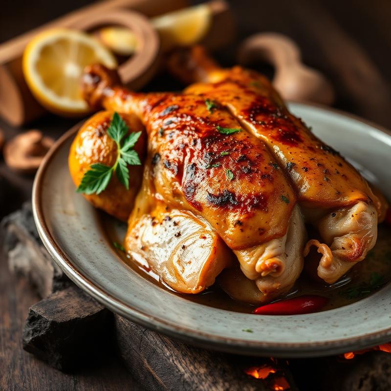 Poulet braisé